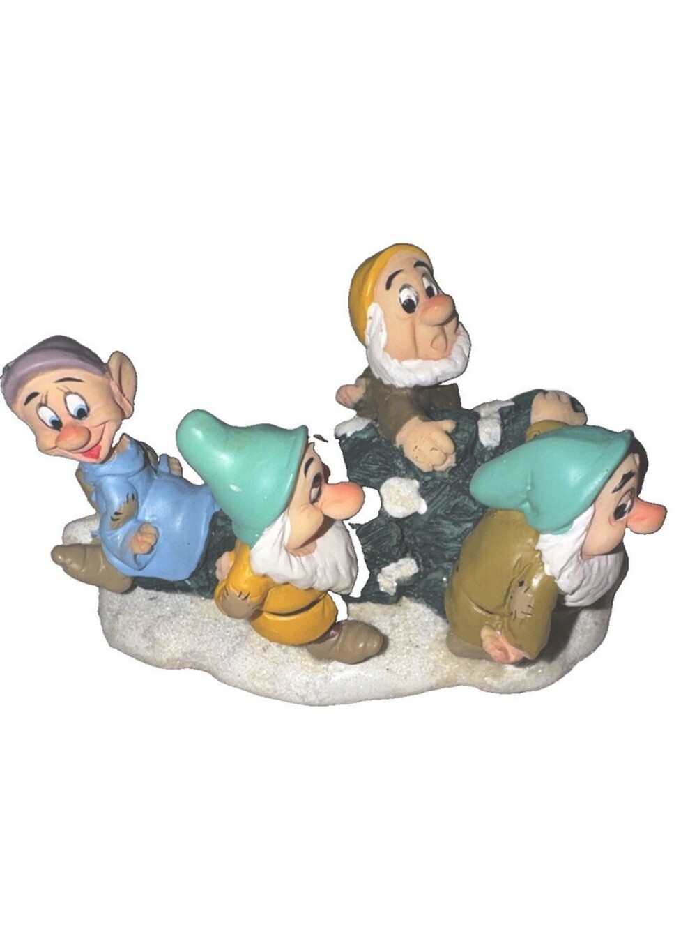 Snow White & Dwarfs Disney Magic Christmas Figurine Doc Tree Sleepy